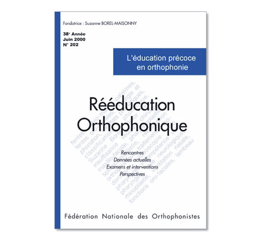 Image principale de N° 202 - L'éducation précoce en orthophonie (pdf)