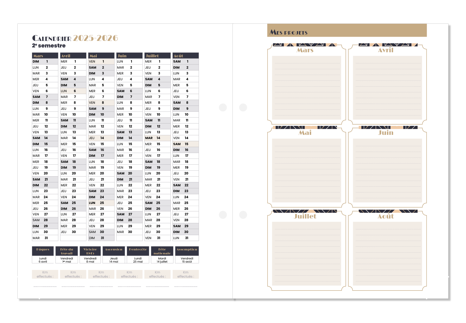 Image sur le produit Recharge Agenda -  Année Civile