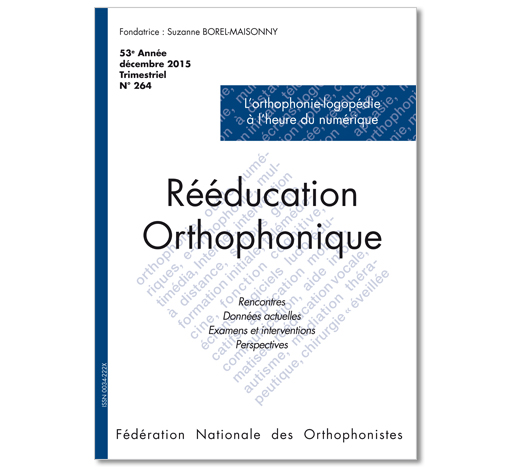 Image du produit N° 264 - L'orthophonie-logopédie à l'heure du numérique