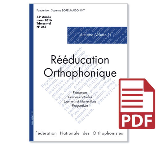 Image du produit N° 265 - L'autisme - Volume 1 (pdf)