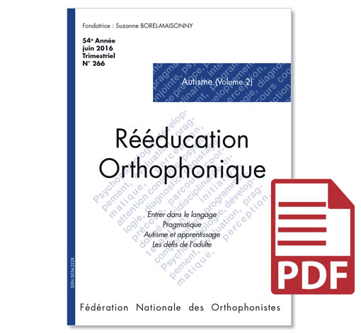 Image du produit N° 266 - L'autisme - Volume 2 (pdf)