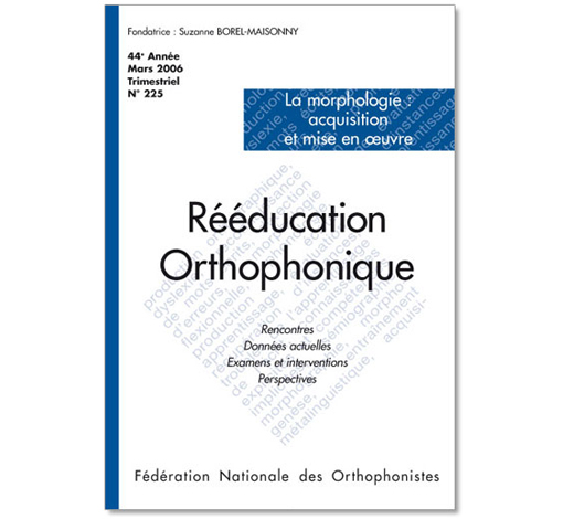 Image du produit N° 225 - La morphologie : acquisition et mise en oeuvre